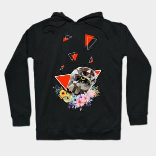 Burrowing owl with flowers Hoodie